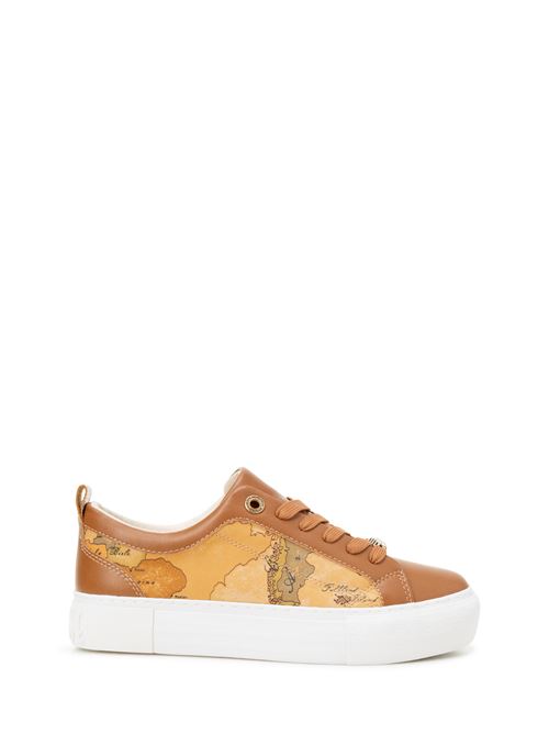 Sneakers in smooth leather and Geo Classic fabric ALVIERO MARTINI | N18140208X014